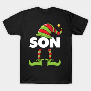 Son Elf Funny Matching Christmas Costume Family T-Shirt